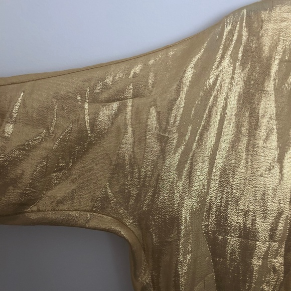 RHOI gold shimmer loose fit blouse - Picture 5 of 7